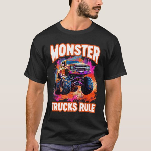Monster Truck Grote Retro Race Papa Trucker Lover  T-shirt (Voorkant)
