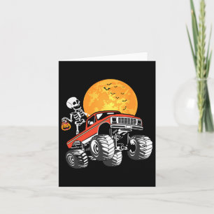 Monster Truck Halloween Boys Truck Pompoen Kaart