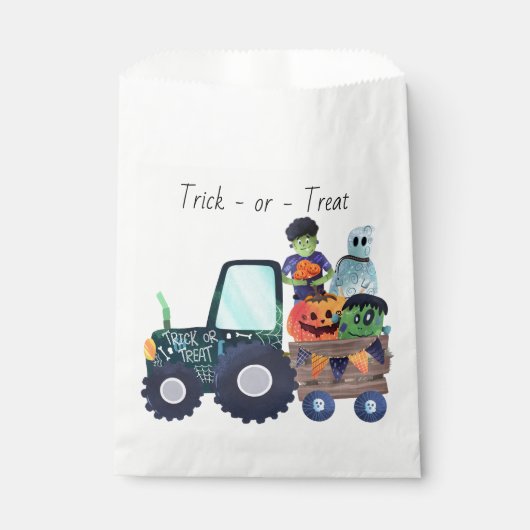 Monster Truck Halloween Favor Bags Bedankzakje (Voorkant)