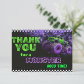 Monster Truck - Hartelijk dank Bedankkaart (Staand voorkant)