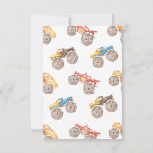 Monster Truck Hartelijk dank | Vrachtpartij Bedankkaart (Achterkant)