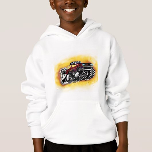 Monster Truck Hoodie voor jongens (Voorkant)