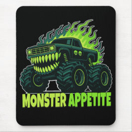 Monster Truck Horror Flame Muismat