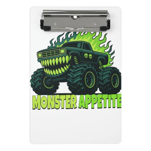 Monster Truck Horror Vlam Mini Klembord (Voorkant)