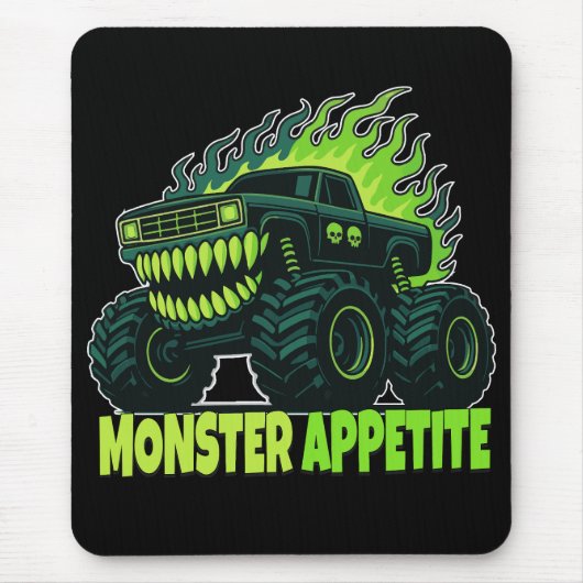 Monster Truck Horror Vlam Muismat (Voorkant)