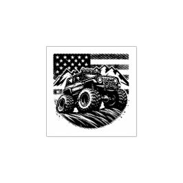 MONSTER TRUCK HOUT KUNST STEMPEL