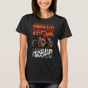 Monster Truck Husband Retro  Monster Fathe T-shirt