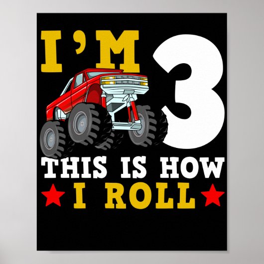 Monster Truck IM 3 Dit is hoe ik de verjaardag van Poster (Voorkant)