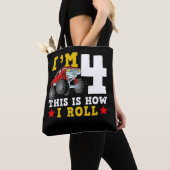 Monster Truck IM 4This is how I Roll Birthday Tote Bag (Dichtbij)