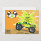 Monster Truck Invitation Kaart (Voorkant)