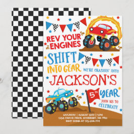 Monster Truck Invitation Monster Truck Birthday Kaart
