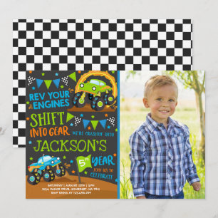 Monster Truck Invitation Monster Truck Birthday Kaart