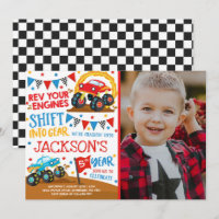 Monster Truck Invitation Monster Truck Birthday