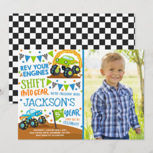 Monster Truck Invitation Monster Truck Birthday Kaart