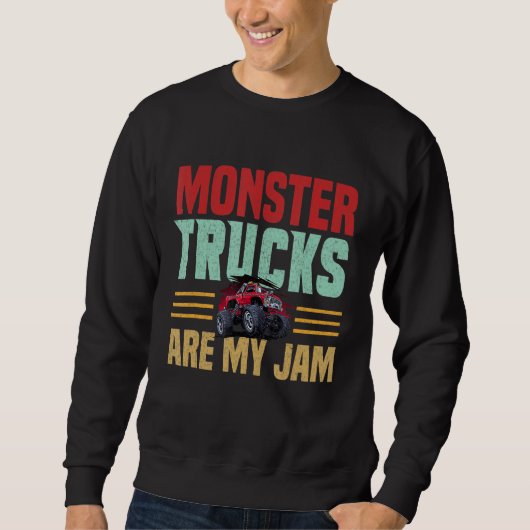 Monster Truck is mijn Jam Retro  Trui (Voorkant)