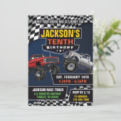 Monster Truck Jam Birthday Party, elke leeftijd Kaart (Staand voorkant)