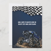 Monster Truck Jam Birthday Party, elke leeftijd Kaart (Achterkant)