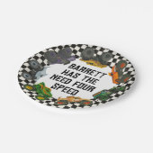 Monster Truck Jam Party Borden - 4e verjaardag Papieren Bordje (Gekanteld)