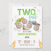 Monster Truck Jongen Twee Snelle 2e Verjaardagsfee Kaart (Voorkant)