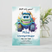 Monster Truck jongen Verjaardag Kaart (Staand voorkant)