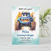 Monster Truck jongen Verjaardag Kaart (Staand voorkant)