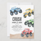 Monster Truck Jongen Verjaardag Kaart (Voorkant)