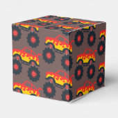 Monster Truck Jongen Verjaardagsfeestje Bedankdoosjes (Achterkant)