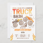 Monster Truck Jongen Verjaardagsfeestje Kaart (Voorkant)