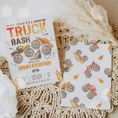 Monster Truck Jongen Verjaardagsfeestje Kaart