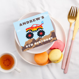 Monster Truck Jongen Verjaardagsfeestje Servet