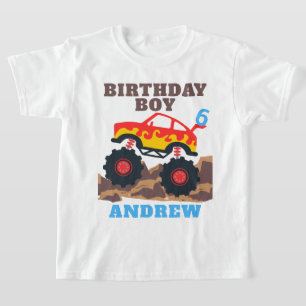 Monster Truck Jongen Verjaardagsfeestje T-shirt
