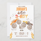 Monster Truck Jongen Vies 3-Rdy 3e Verjaardagsfees Kaart (Voorkant)