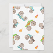 Monster Truck Jongen Vies 3-Rdy 3e Verjaardagsfees Kaart (Achterkant)