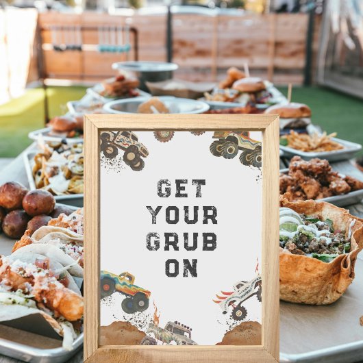 Monster Truck Jongens Verjaardag Eten Gift Tafel T