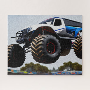 Monster Truck Jump Olieverf, puzzel Legpuzzel