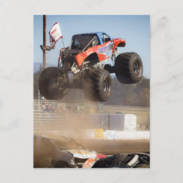 Monster Truck Jumping Briefkaart