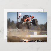 Monster Truck Jumping Briefkaart (Voorkant / Achterkant)