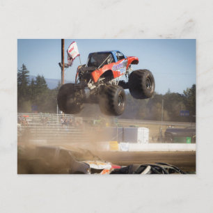 Monster Truck Jumping Briefkaart