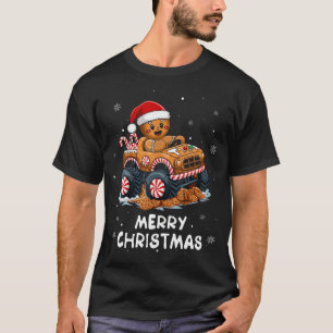 Monster Truck Kerstman Grappig Prettig Kerstmis T-shirt