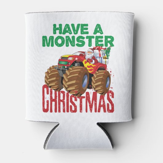 Monster Truck Kerstman Sinterklaas Jongens Peuters Blikjeskoeler (Voorkant)