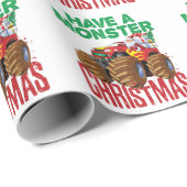 Monster Truck Kerstman Sinterklaas Jongens Peuters Cadeaupapier (Rol Hoek)