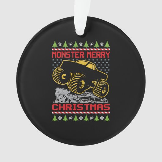 Monster Truck Kerstmis Ornament (voorkant)