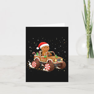 Monster Truck Kerststol Koek Bakken Kerstmis Kaart