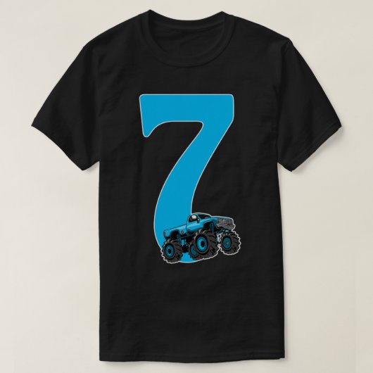 Monster Truck Kids Birthday 7 jaar oud T-shirt (Design voorkant)
