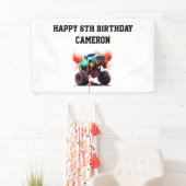 Monster Truck Kids Birthday Party Spandoek (Insitu)