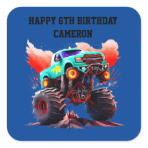 Monster Truck Kids Verjaardagsfeestuitnodiging