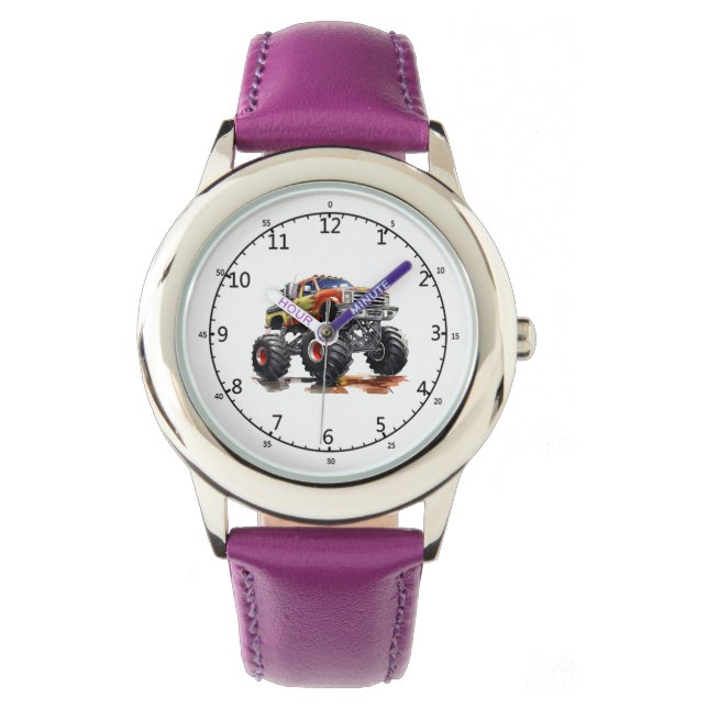 Monster Truck Kinder Horloge (Voorkant)