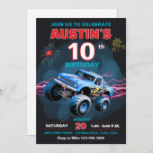 Monster Truck Kinderen Verjaardag Kaart (Voorkant / Achterkant)