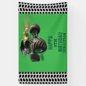 Monster Truck Kinderen verjaardagsfeestje jongen Spandoek (Verticaal)