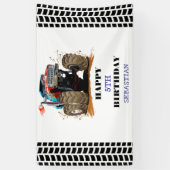 Monster Truck Kinderen verjaardagsfeestje jongen Spandoek (Verticaal)